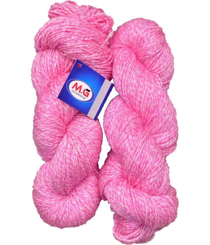     			Knitting Yarn Fusion Soft Wool, Pink 200 gm  Best Used with Knitting Needles, Crochet Needles Wool Yarn for Knitting.