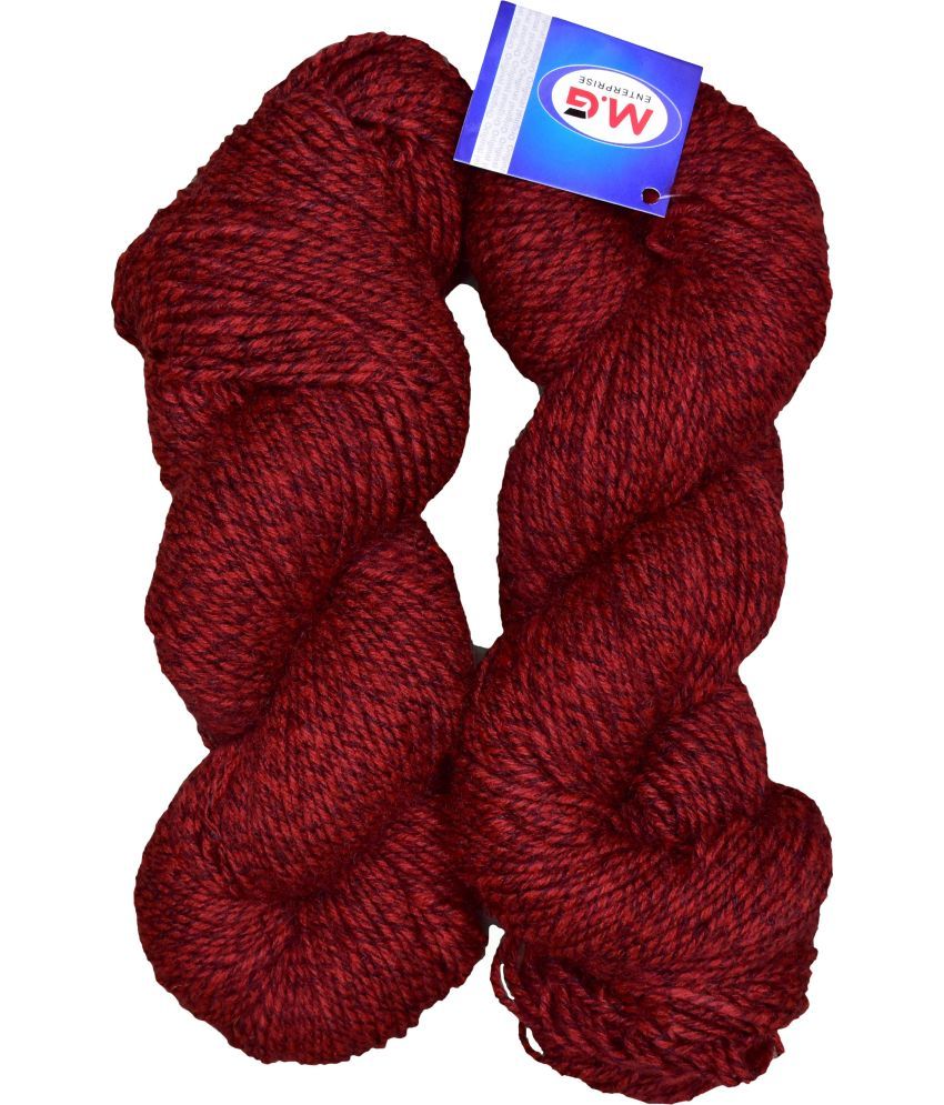     			Knitting Yarn Fusion Soft Wool, Red 200 gm  Best Used with Knitting Needles, Crochet Needles Wool Yarn for Knitting.