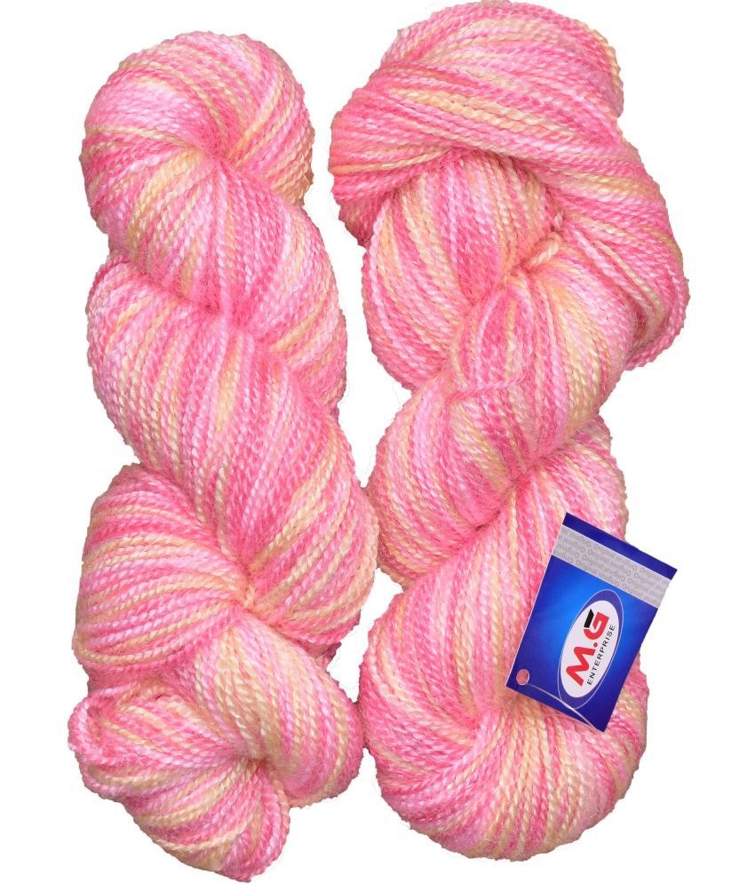     			Knitting Yarn Jannat Wool, Pink 200 gm  Best Used with Knitting Needles, Crochet Needles Wool Yarn for Knitting.