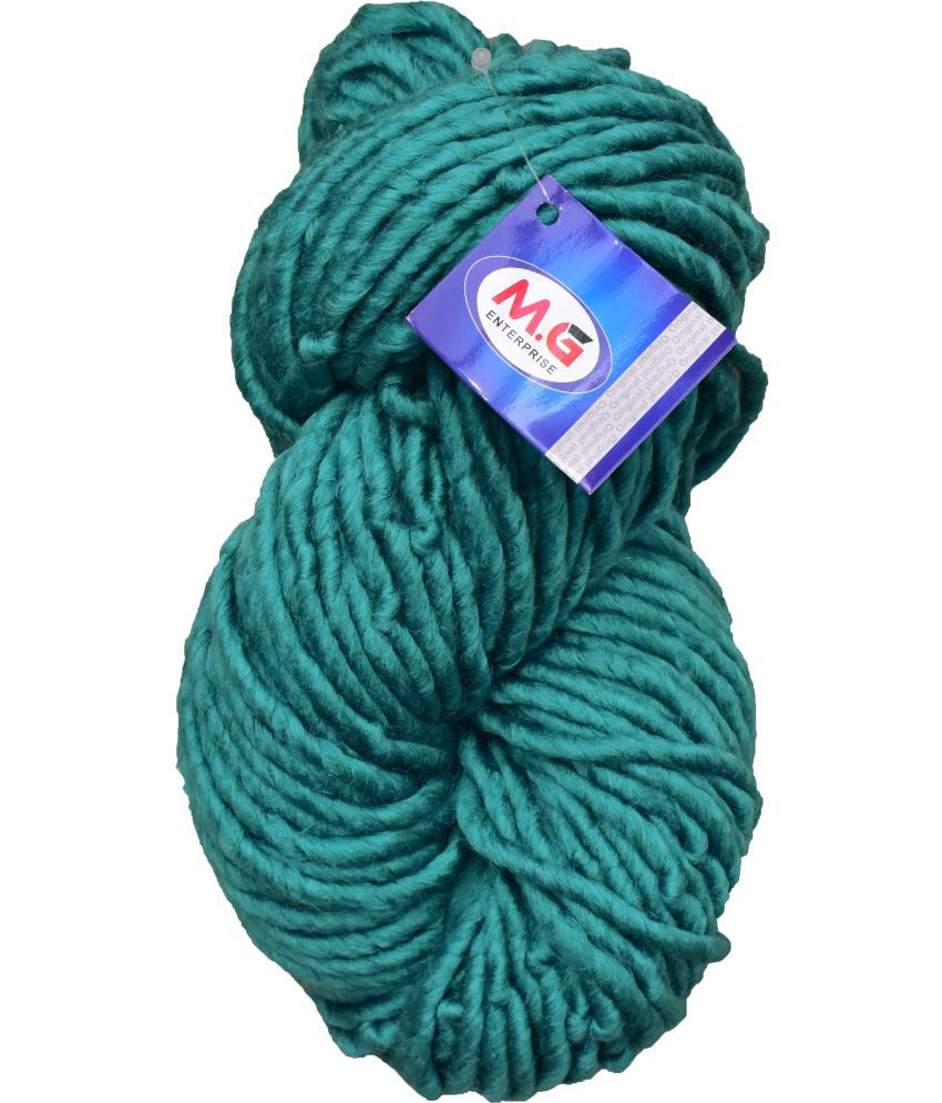     			Knitting Yarn Medium Roving Knitting Yarn Thick Chunky Wool, Extra Soft Thick Teal 200 gm  Best Used with Knitting Needles, Crochet Needles Wool Yarn for Knitting.