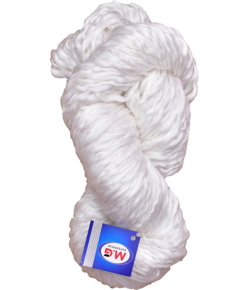     			Knitting Yarn Sumo Knitting Yarn Thick Chunky Wool, Extra Soft Thick White 400 gm  Best Used with Knitting Needles, Crochet Needles Wool Yarn for Knitting.