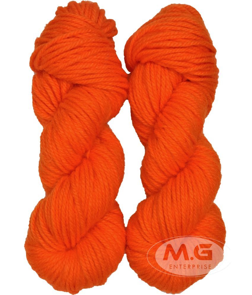     			Knitting Yarn Thick Chunky Wool, Varsha Orange 500 gm  Best Used with Knitting Needles, Crochet Needles Wool Yarn for Knitting. By Oswal O PE