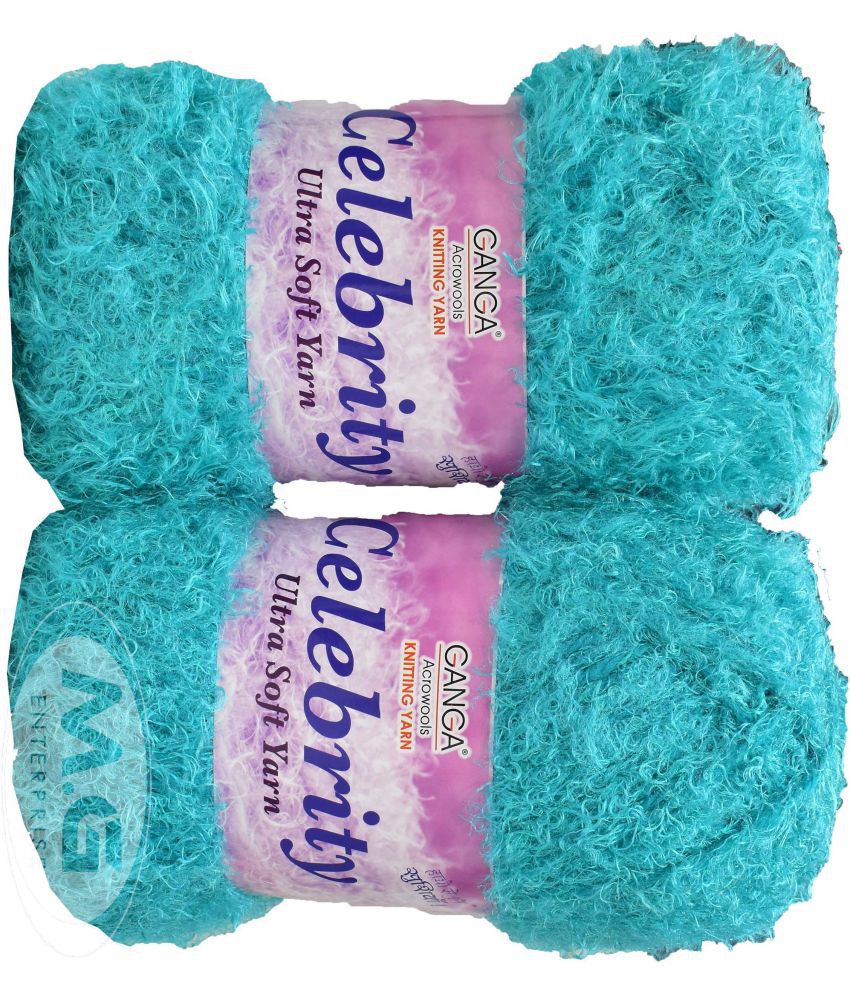     			Knitting Yarn Thick Chunky Wool, Celebrity Teal 300 gm  Best Used with Knitting Needles, Crochet Needles Wool Yarn for Knitting, With Needle.-  O