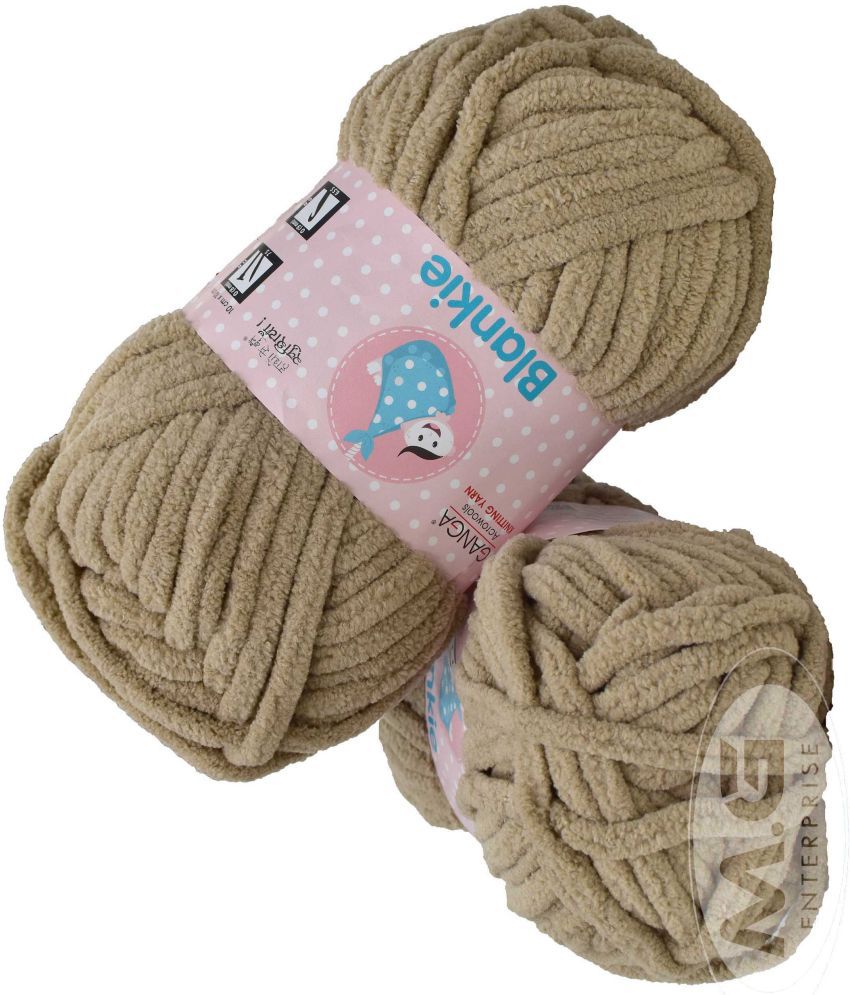     			Knitting Yarn Thick Chunky Wool, Blankie Skin 500 gm Best Used with Knitting Needles, Crochet Needles Wool Yarn for Knitting, With Needle.-T