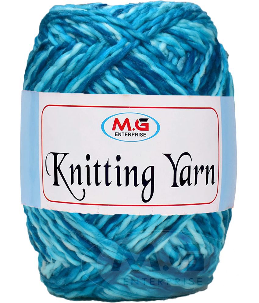     			Knitting Yarn Thick Chunky Wool,Sumo  Blue 200 gms-RB Art-HBA