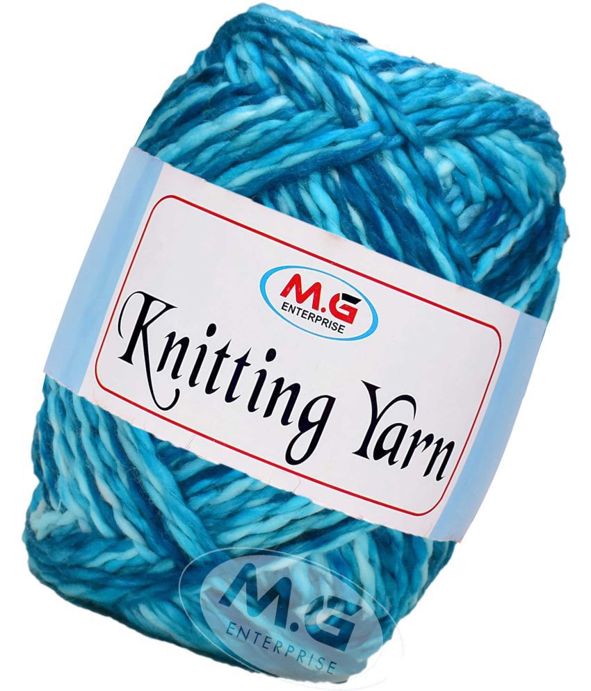     			Knitting Yarn Thick Chunky Wool, Sumo  Blue 300 gms- Art-HBA