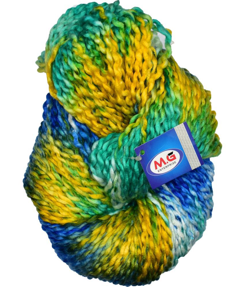     			Knitting Yarn Thick Chunky Wool, Sumo New Parrot Mix 500 gm  Best Used with Knitting Needles, Crochet Needles Wool Yarn for Knitting. By M.G ENTERPRIS E FC