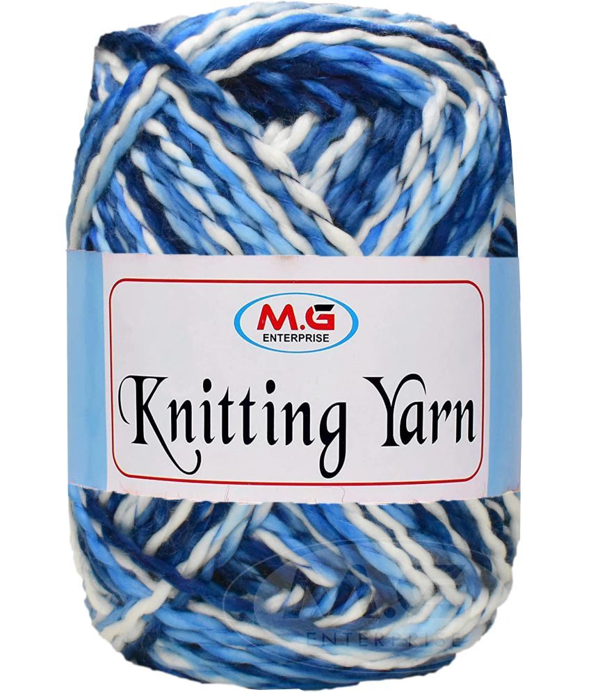     			Knitting Yarn Thick Chunky Wool,Sumo  Indigo 200 gms-JB Art-HBG