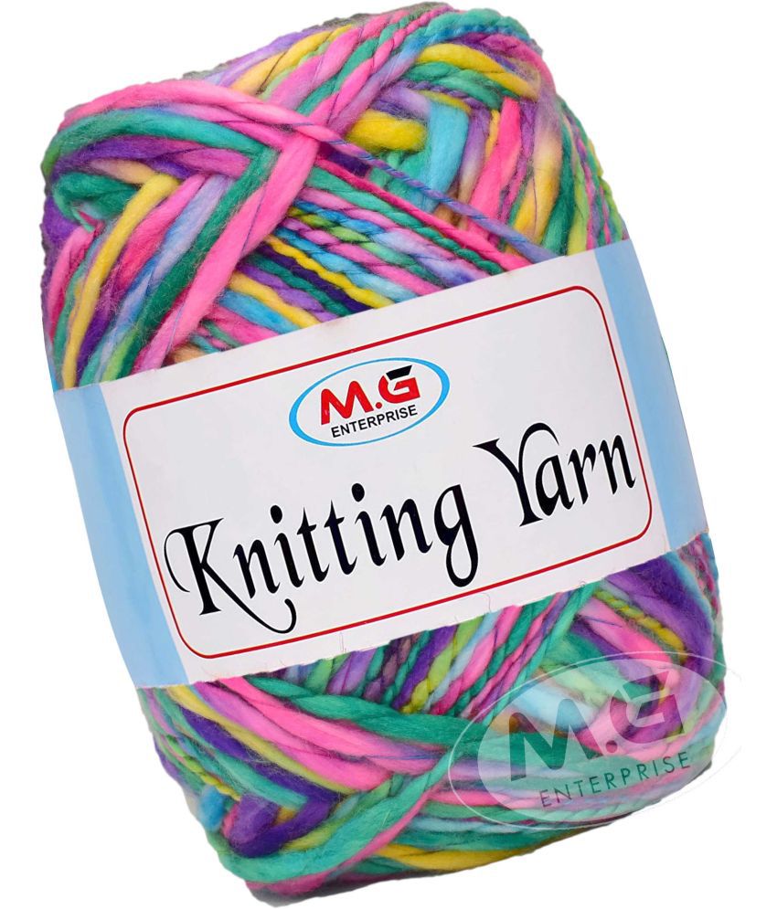     			Knitting Yarn Thick Chunky Wool, Sumo  Rainbow 400 gms- Art-HAG