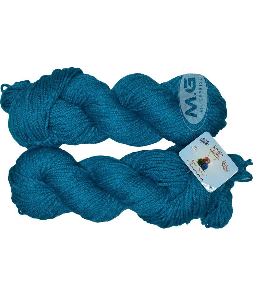     			Knitting Yarn Wool Li  Blue Teal 300 gms Best Used with Knitting Needles- Art-AI