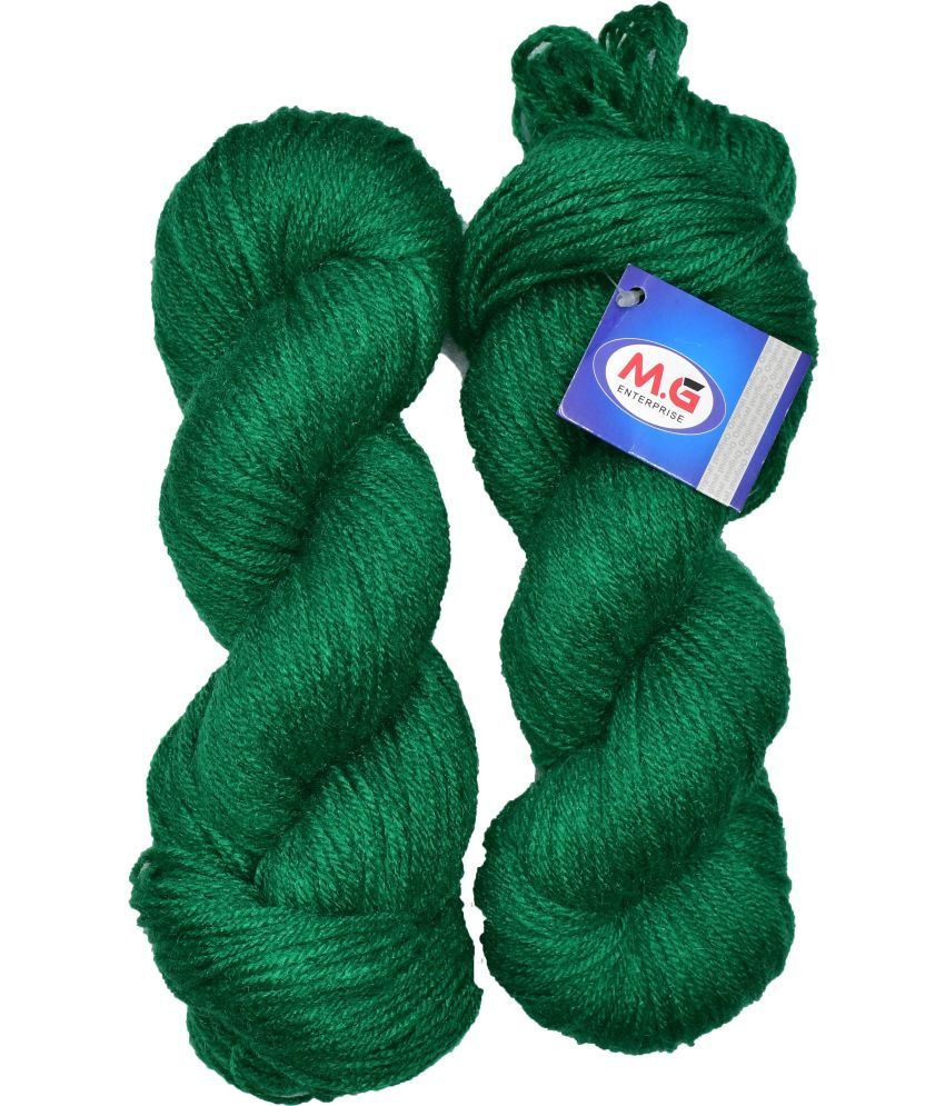     			Knitting Yarn Wool Li Leaf Green 500 gm  Best Used with Knitting Needles, Crochet Needles Wool Yarn for Knitting. By Vardhma I JA