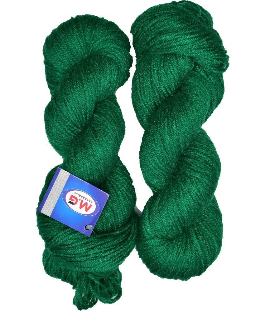     			Knitting Yarn Wool Li Leaf Green 300 gm  Best Used with Knitting Needles, Crochet Needles Wool Yarn for Knitting. By Vardhma G HA