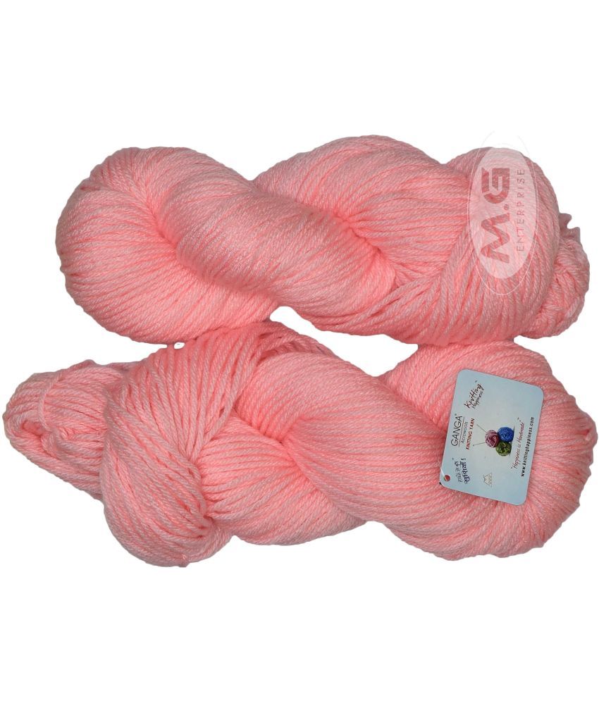     			Knitting Yarn Wool Li  Pink 300 gms Best Used with Knitting Needles- Art-BI