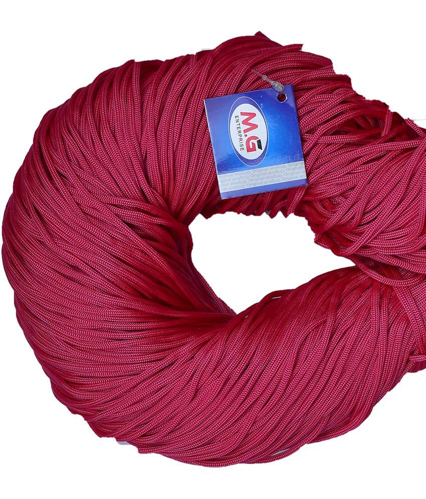    			Macrame Magenta Braided Cord Thread Nylon knot Rope sturdy cording, mildew resistant DIY 3 mm 200 m for Jewelry Making, Bags & art craft