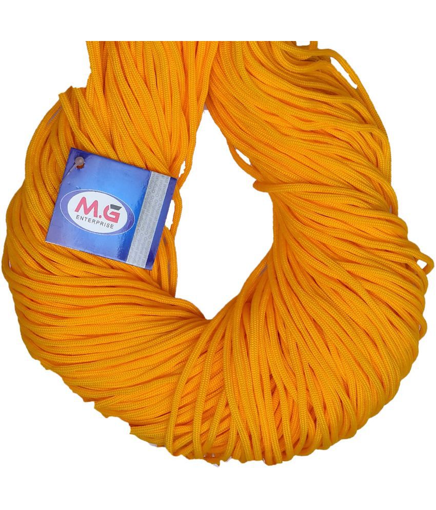     			Macrame Orange Braided Cord Thread Nylon knot Rope sturdy cording, mildew resistant DIY 3 mm 100 m for Jewelry Making, Bags & art craft