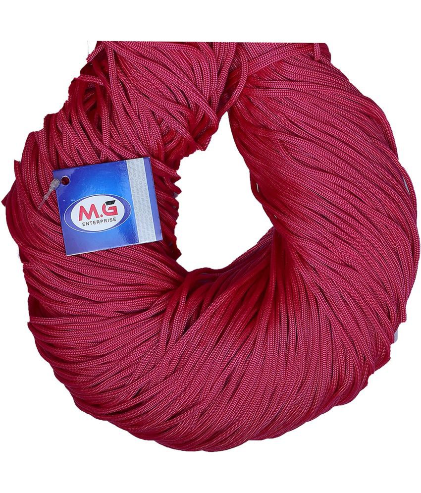     			Magenta 50 mtr  Braided Cord Thread Nylon knot Rope sturdy cording- Art-ABDF