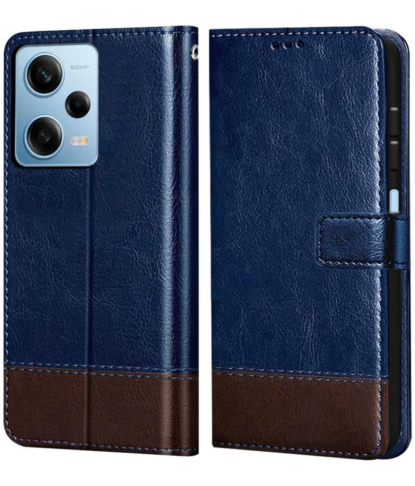     			NBOX Blue Flip Cover Leather Compatible For Redmi Note 12 Pro 5G ( Pack of 1 )