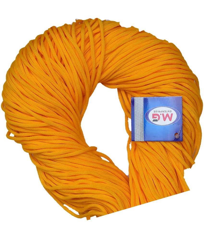     			Orange 30 mtr  Braided Cord Thread Nylon knot Rope sturdy cording- Art-ABEJ