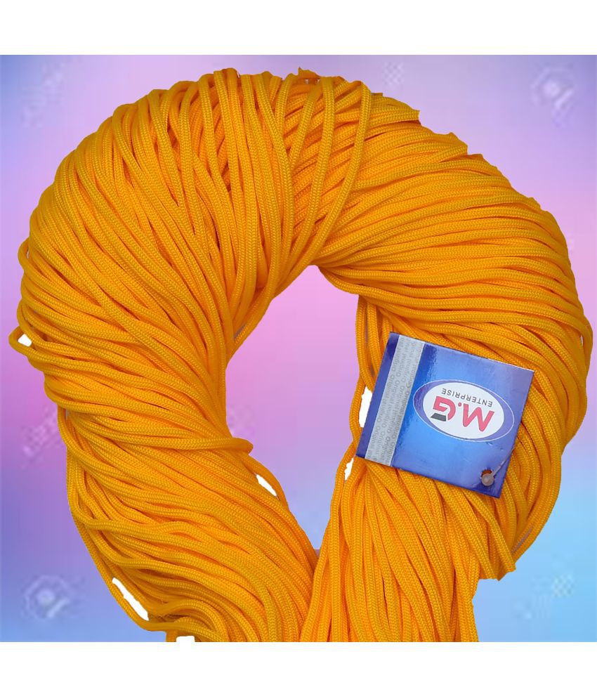     			Orange Braided Cord Thread Nylon knot Rope sturdy cording, mildew resistant DIY 3 mm 100 m for Jewelry Making, Bags & art craft