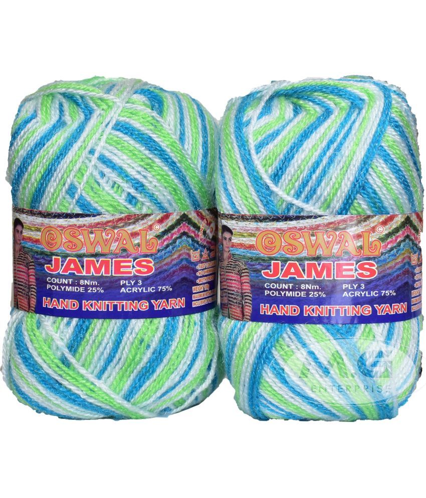     			Oswal James Knitting  Yarn Wool, Parrot Teal Ball 700 gm  Best Used with Knitting Needles, Crochet Needles  Wool Yarn for Knitting. By Oswa O PB