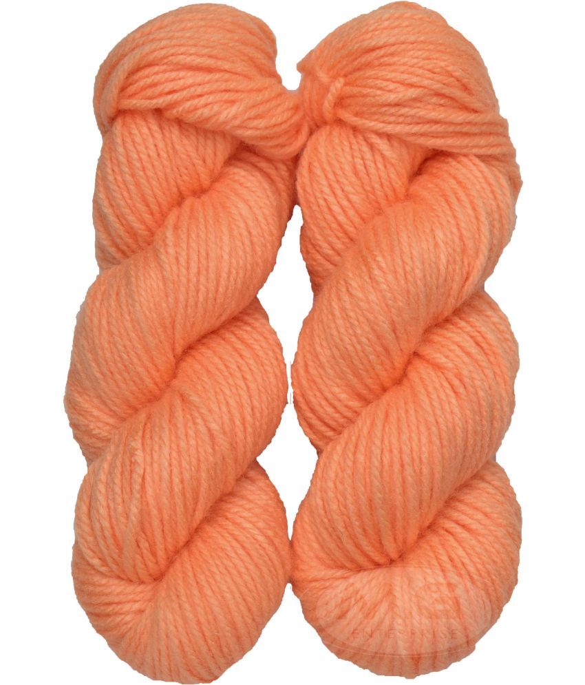     			Oswal Knitting Yarn Thick Chunky Wool, Orange 500 gm ART - AAJE