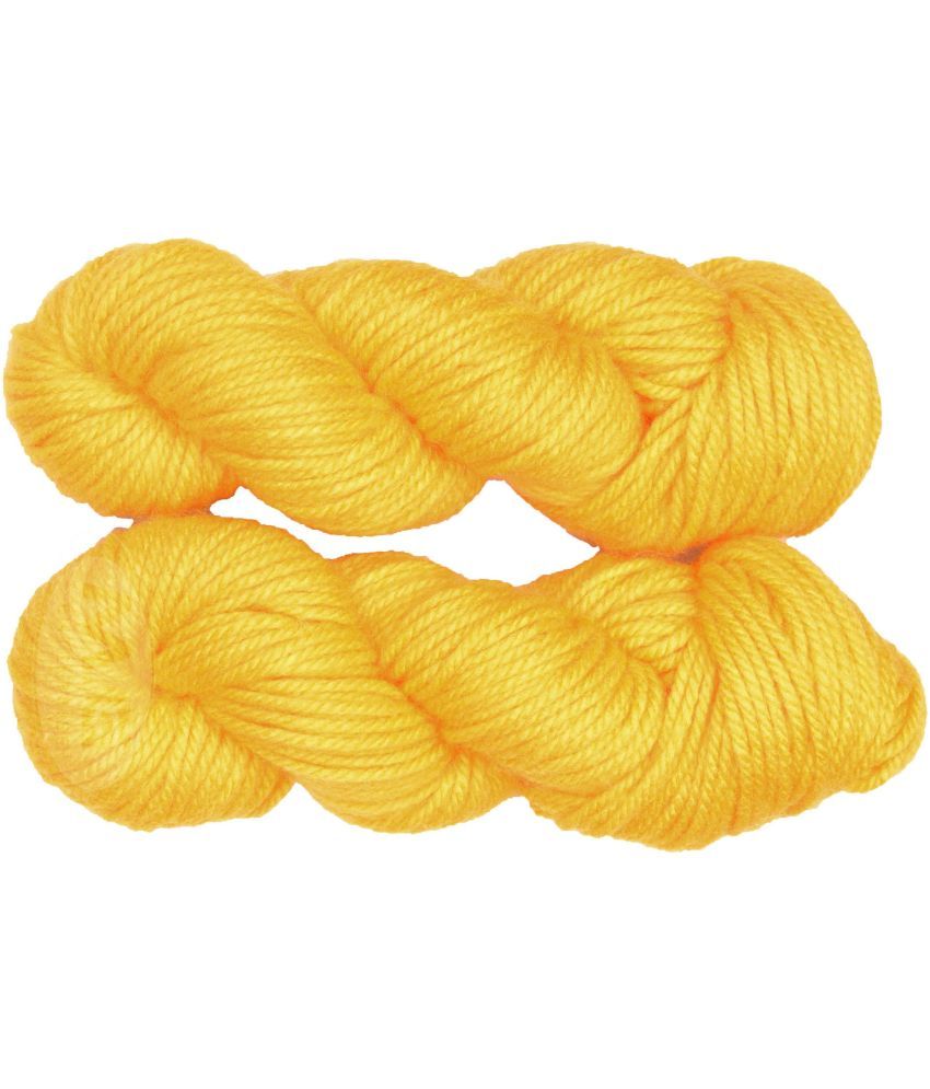     			Oswal Knitting Yarn Thick Chunky Wool, Yellow 500 gm ART - AAAC