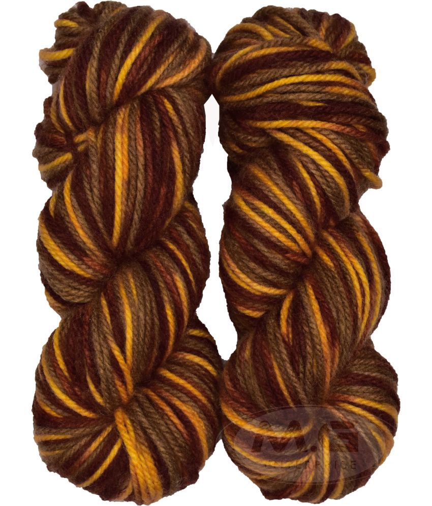     			Oswal Knitting Yarn Thick Chunky Wool, Deep Mustard mix 200 gm ART - AJII