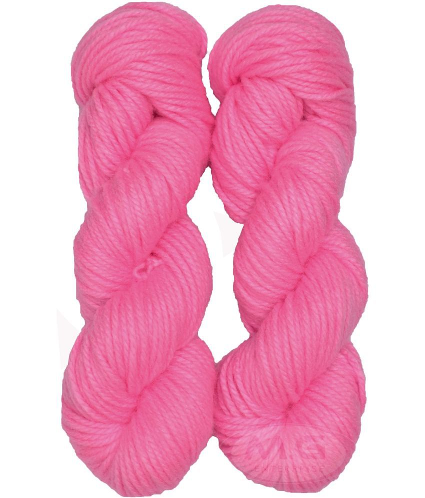     			Oswal Knitting Yarn Thick Chunky Wool, Pink 500 gm ART - AAJF