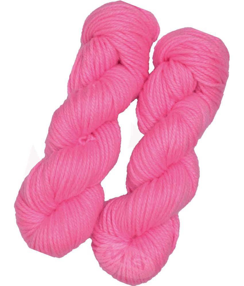     			Oswal Knitting Yarn Thick Chunky Wool, Pink 300 gm ART - AAJF