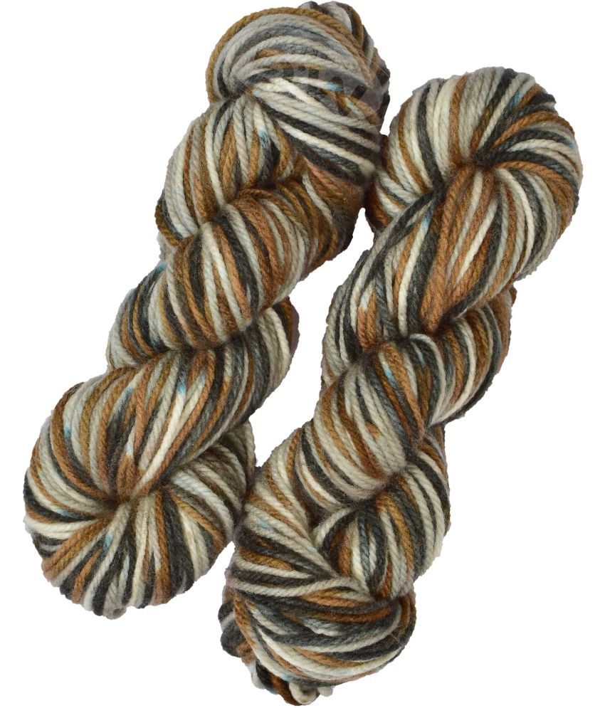     			Oswal Knitting Yarn Thick Chunky Wool, Coffee mix 400 gm ART - ABCA