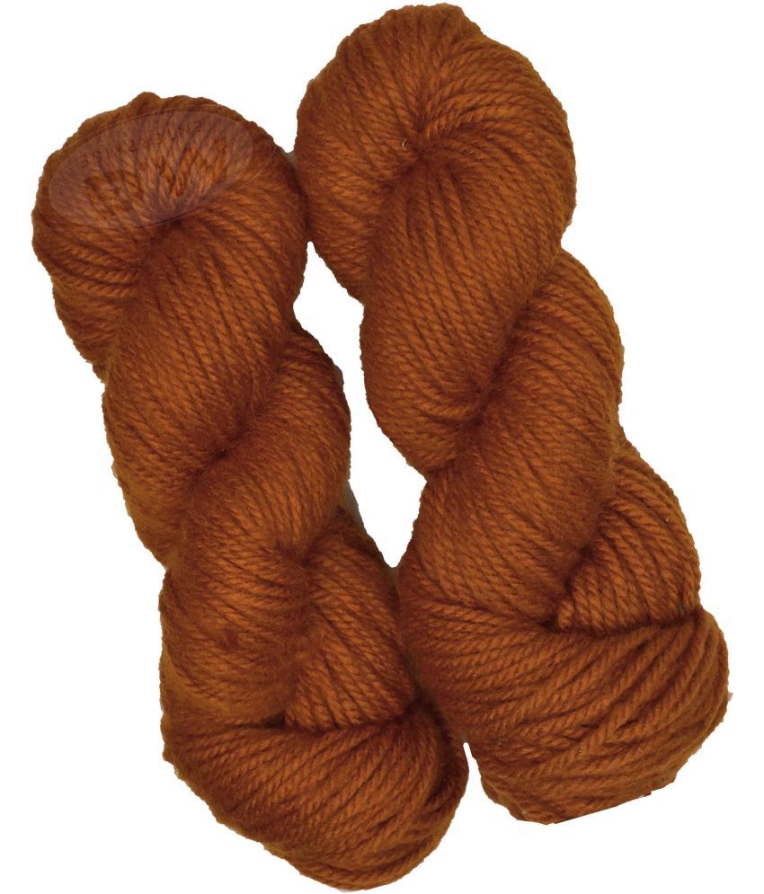     			Oswal Knitting Yarn Thick Chunky Wool, Brown 300 gm ART - AJIF