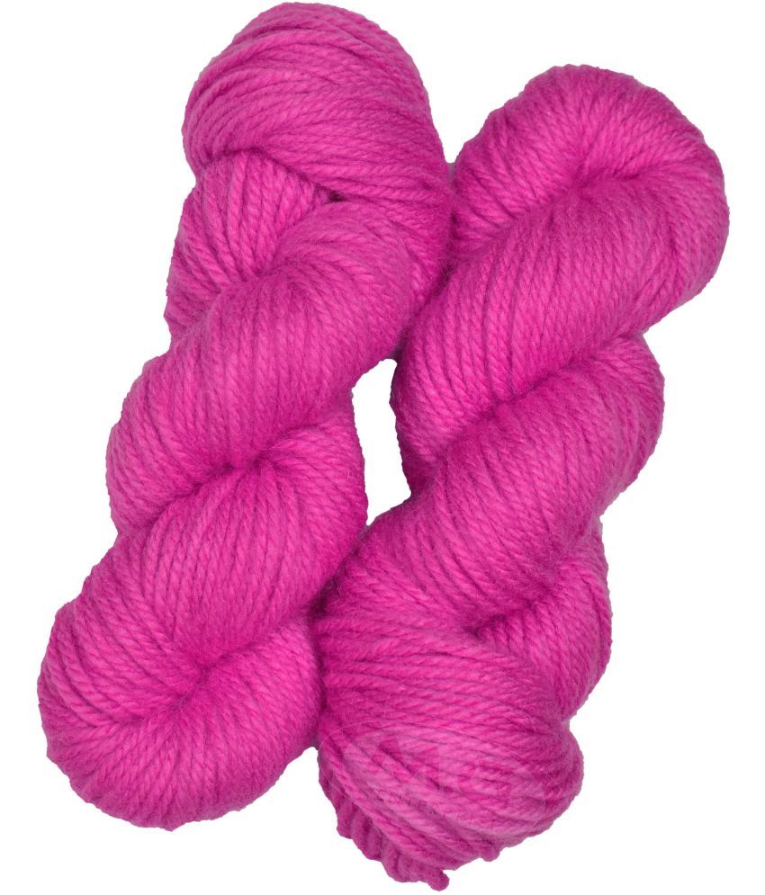     			Oswal Knitting Yarn Thick Chunky Wool, Magenta 300 gm ART - AAJB