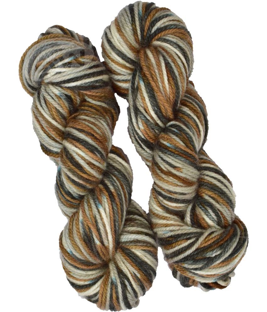     			Oswal Knitting Yarn Thick Chunky Wool, Coffee mix 500 gm ART - ABCA