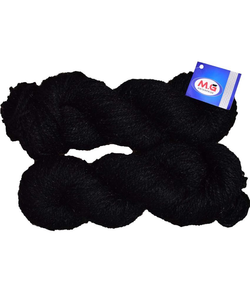     			Popeye Black (200 gm)  Wool Hank Hand knitting wool / Art Craft soft fingering crochet hook yarn, needle knitting yarn thread dyed