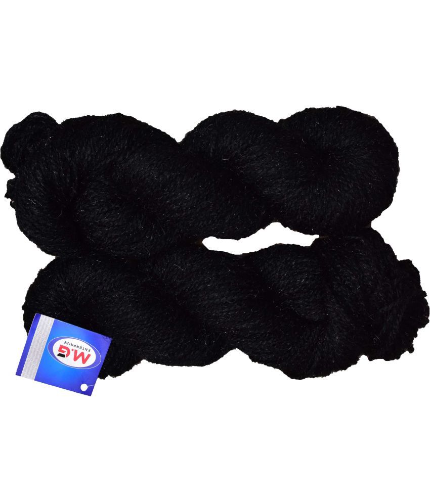     			Popeye Black (400 gm)  Wool Hank Hand knitting wool / Art Craft soft fingering crochet hook yarn, needle knitting yarn thread dyed