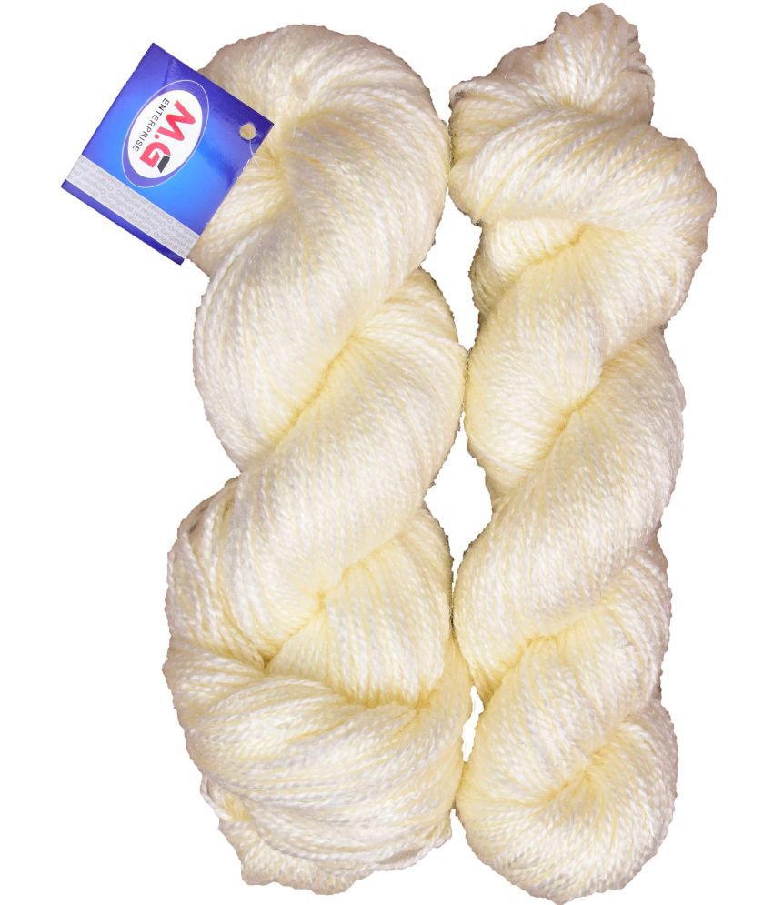     			Popeye Cream (300 gm)  Wool Hank Hand knitting wool / Art Craft soft fingering crochet hook yarn, needle knitting yarn thread dye A BA