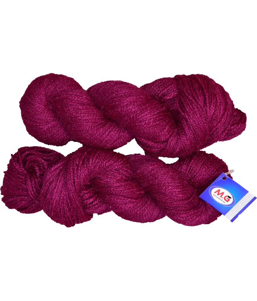     			Popeye Deep Magenta (300 gm)  Wool Hank Hand knitting wool / Art Craft soft fingering crochet hook yarn, needle knitting yarn thread dyed