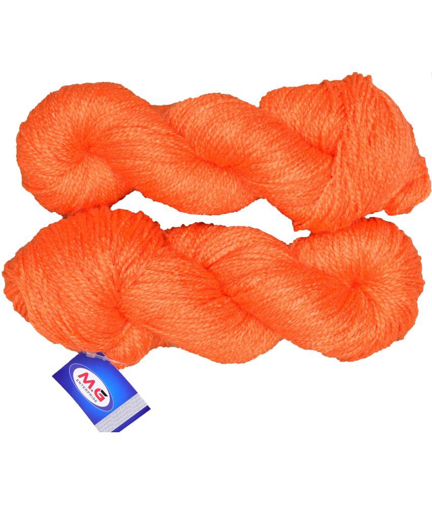     			Popeye Orange (200 gm)  Wool Hank Hand knitting wool / Art Craft soft fingering crochet hook yarn, needle knitting yarn thread dyed