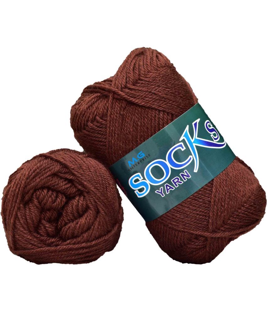     			Premium  Deep Brown Socks high strength Nylon yarn (  400 g )