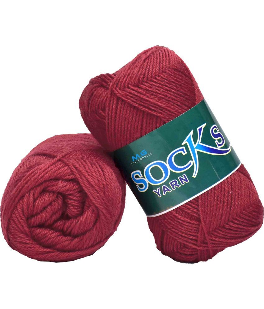     			Premium  Light Red Socks high strength Nylon yarn (  400 g )