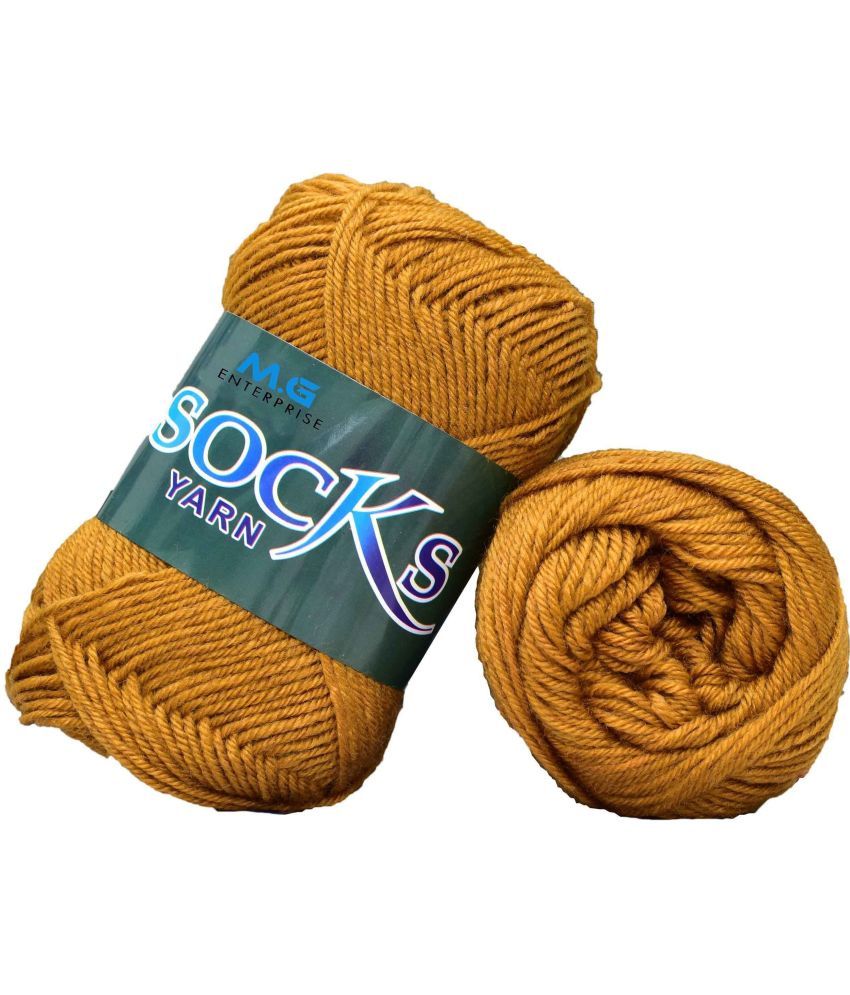     			Premium  Mustard Socks high strength Nylon yarn (  400 g )