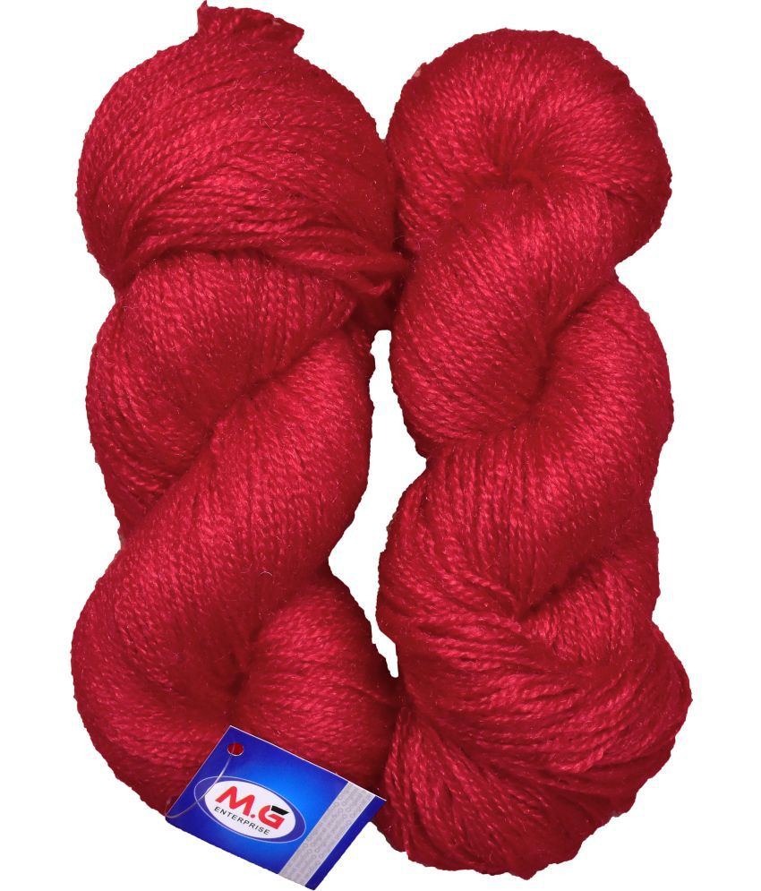     			Rabit Excel Red (400 gm)  Wool Hank Hand knitting wool / Art Craft soft fingering crochet hook yarn, needle knitting yarn thread dyed