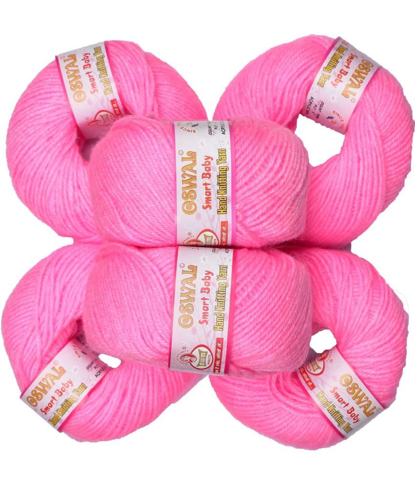     			Represents Oswal 100% Acrylic Wool Dark Pink (8 pc) Baby Soft Yarn ART - HA