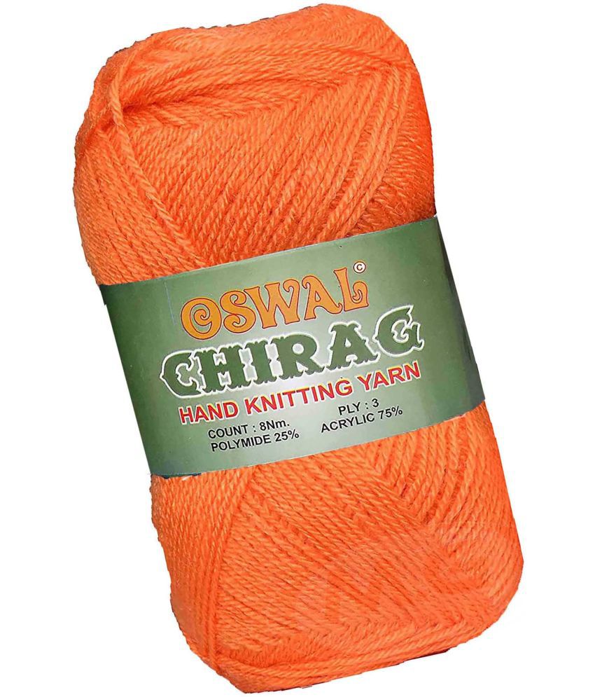     			Represents Oswal Chirag  Orange 600 gms Wool Ball wool F Art-AJFB