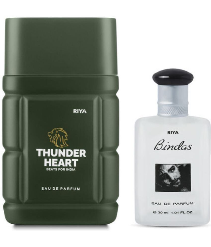     			Riya Thunder Hearts & Bindas Eau De Parfum (EDP) For Men 140 ( Pack of 2 )