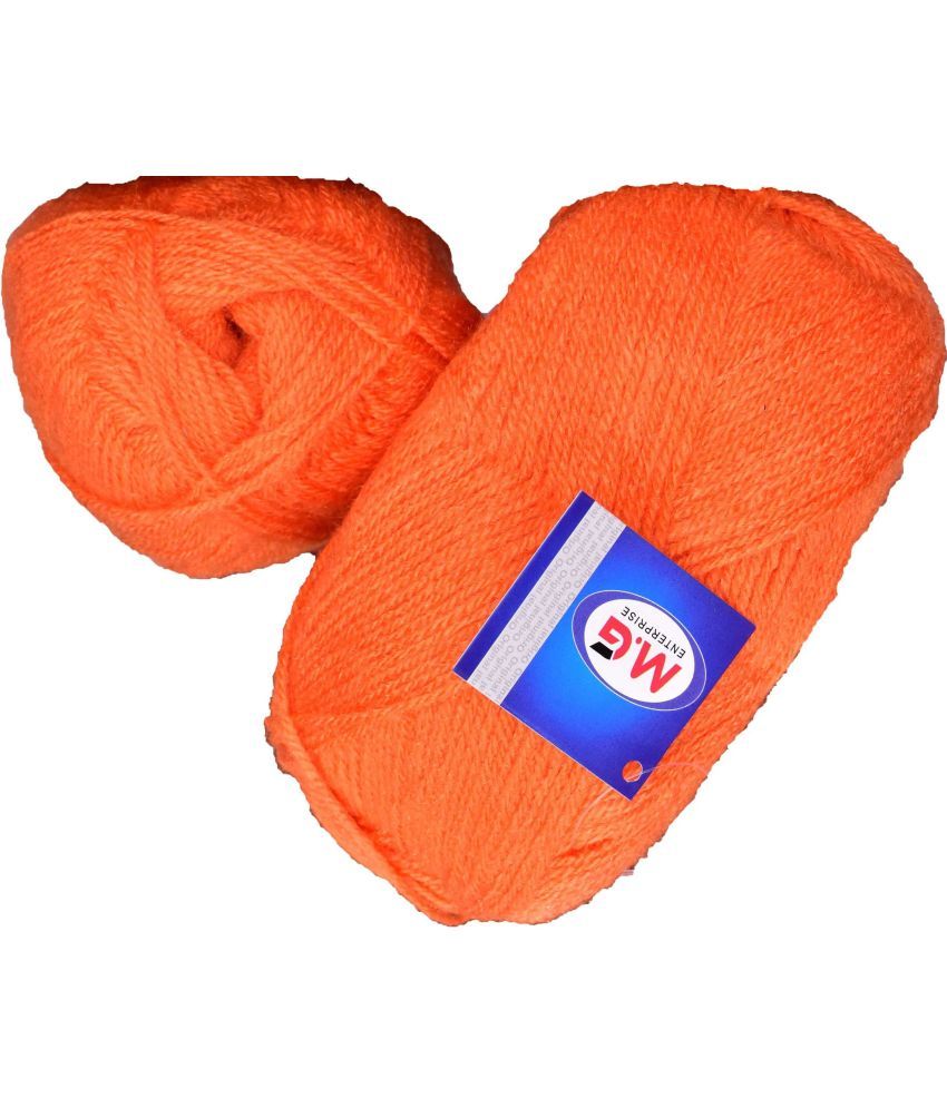     			Rosemary Orange (200 gm)  Wool Ball Hand knitting wool / Art Craft soft fingering crochet hook yarn, needle knitting yarn thread dyed