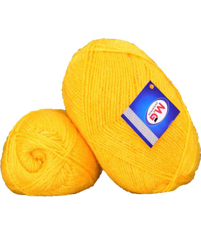     			Rosemary Yellow (400 gm)  Wool Ball Hand knitting wool / Art Craft soft fingering crochet hook yarn, needle knitting yarn thread dyed