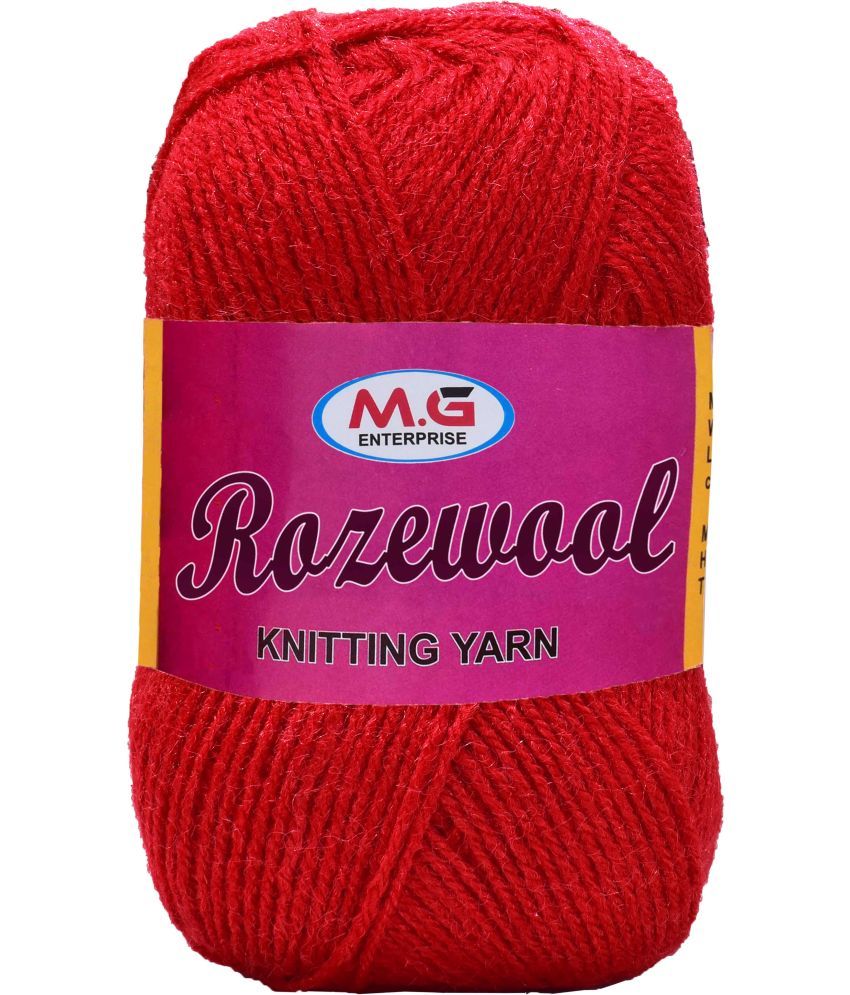     			Rosewool  Red 200 gms Wool Ball Hand knitting wool- Art-GJJ