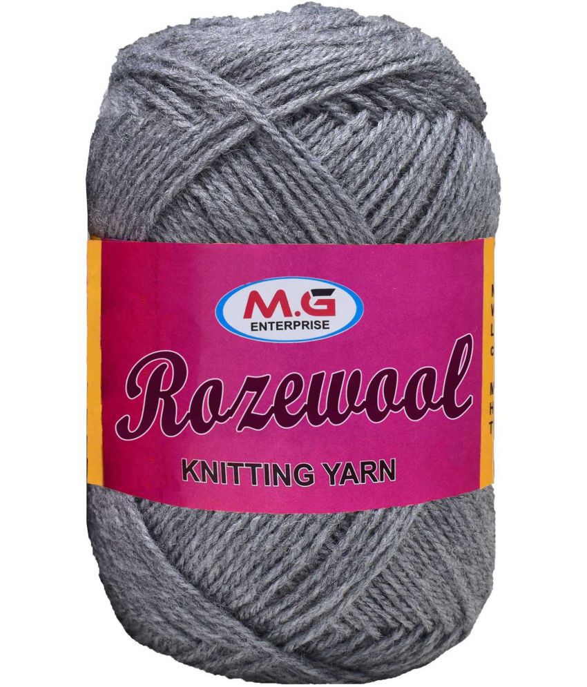     			Rosewool  Silver 200 gms Wool Ball Hand knitting wool- Art-FHE