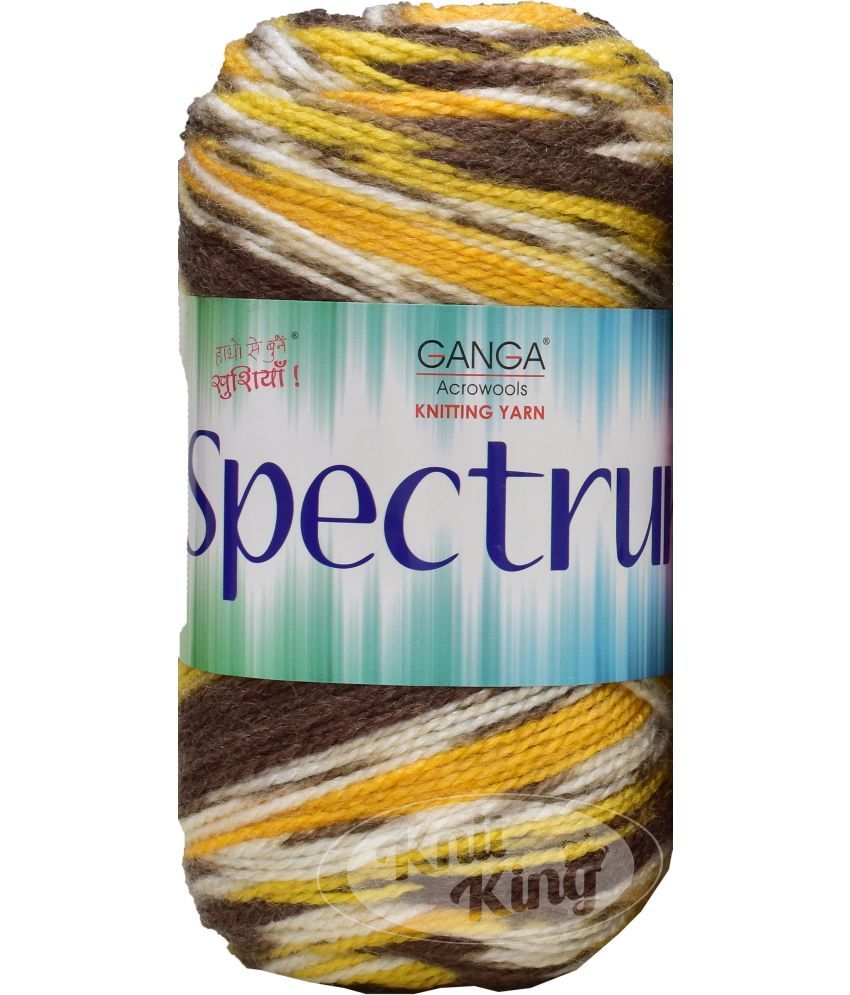     			Spectrum Golden (300 gm)  Wool Ball Hand knitting wool / Art Craft soft fingering crochet hook yarn, needle knitting yarn thread dyed. with Needl P SM-Y SM-Z SM-AL